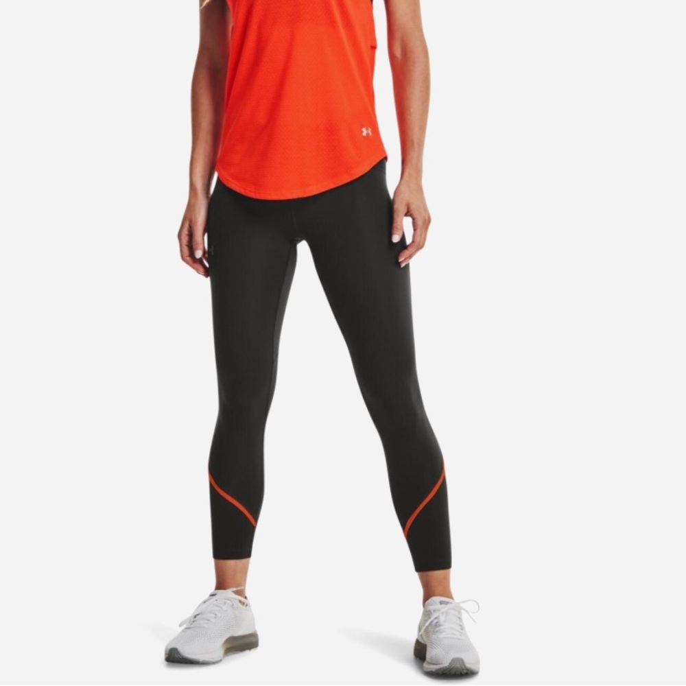Under Armour Black Leggings with Orange Accents